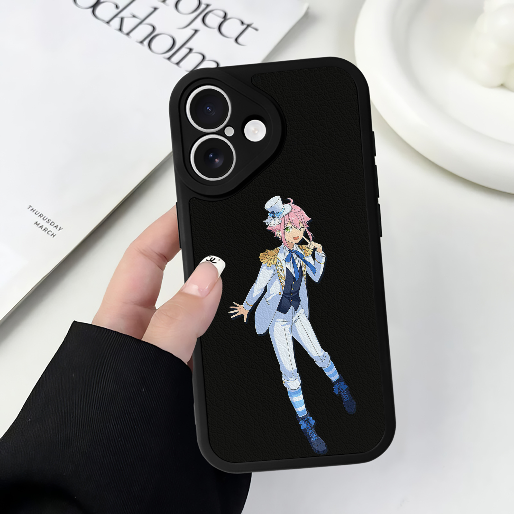 （画像用） あんさんぶるスターズ! Ensemble Stars 【iPhone 16シリーズ対応】シリコンスマホケース（レザー調） 材質：シリコン